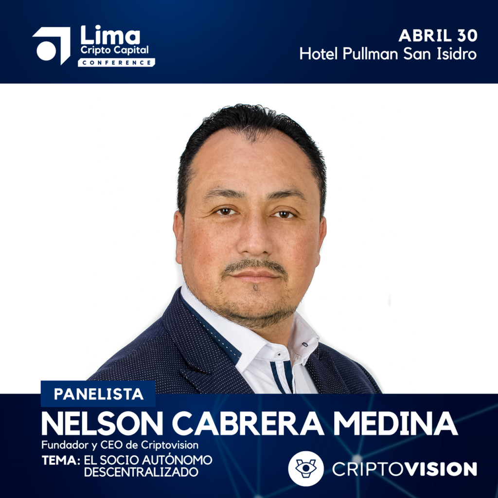Nelson Cabrera, CEO de Criptovision en Lima Cripto